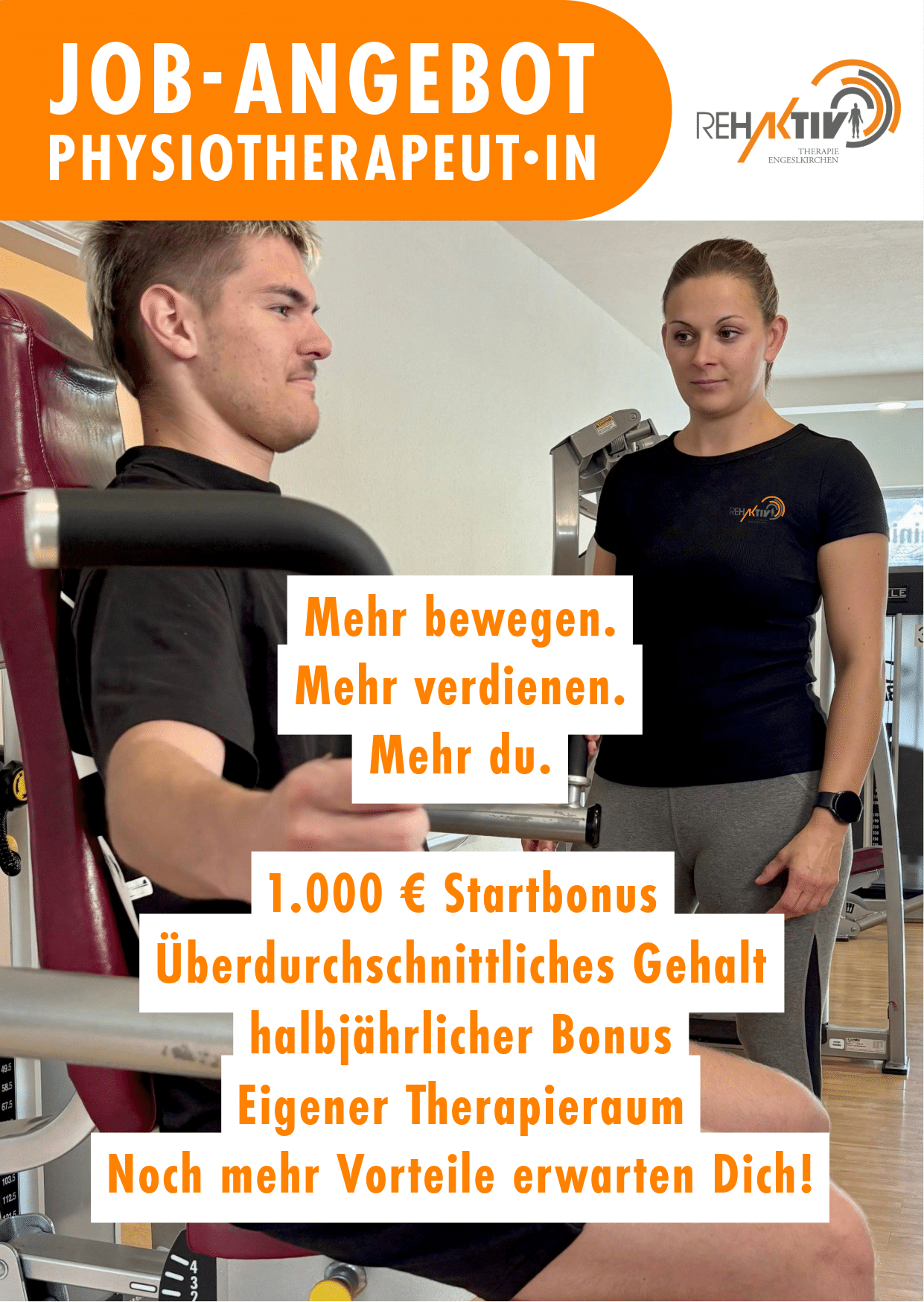 Physiotherapeut/in in Engelskirchen gesucht – 1.000 € Bonus