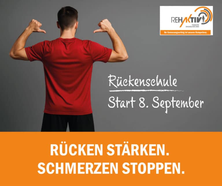 10-wöchige Rückenschule im Rehaktiv Engelskirchen – Präventionskurs gegen Rückenschmerzen, Start am 08.09.2025, montags von 19:30 bis 20:30 Uhr